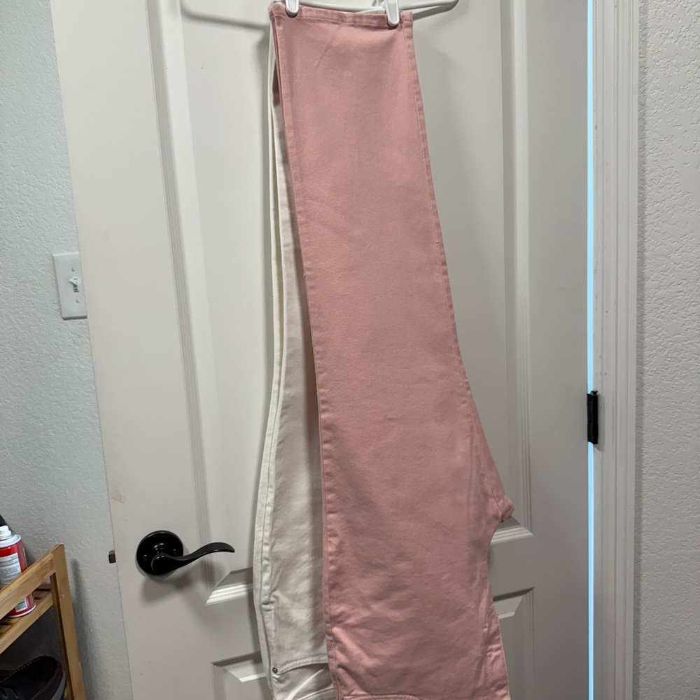 Pink and White Pants